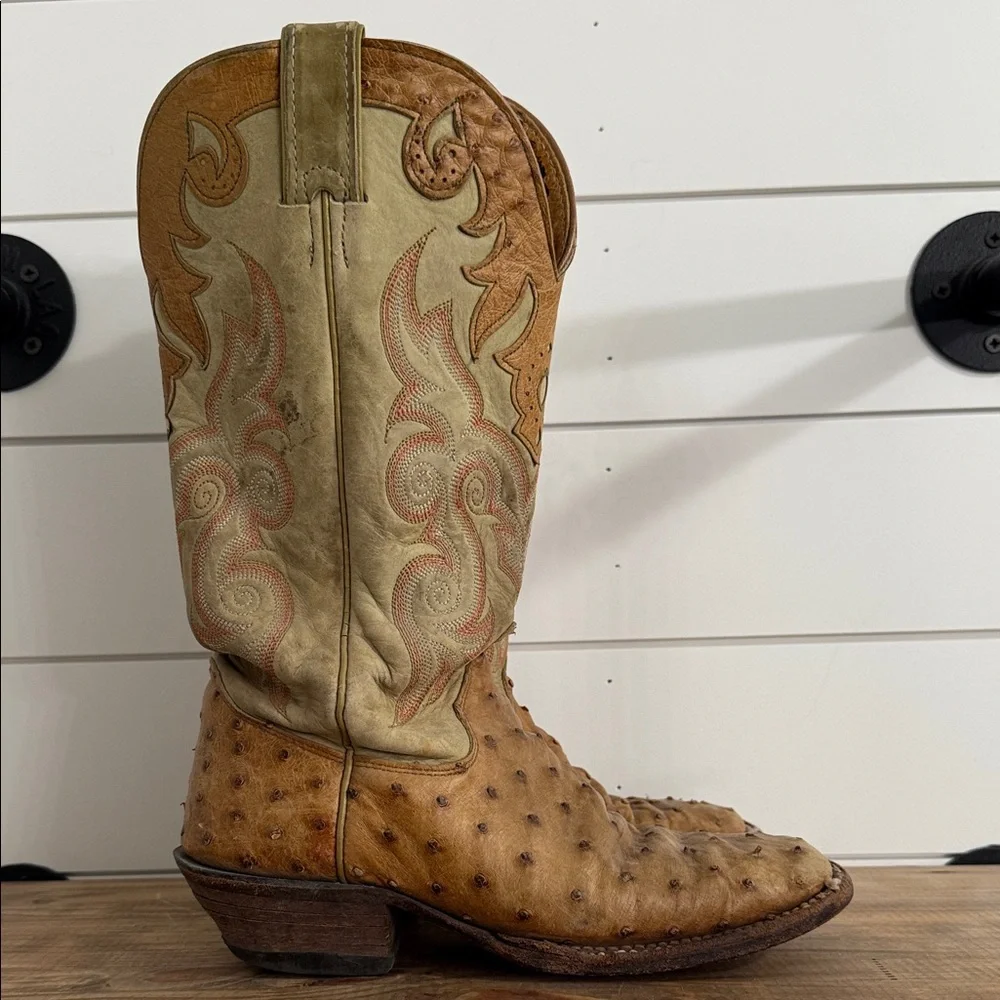 Justin ostrich skin boots - Picture 4 of 6